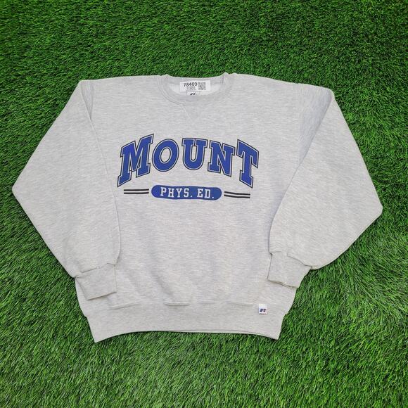 Vintage MSMC Mount Saint Mary College Sweatshirt Small 20x22 Russell-Athletic - Picture 1 of 10